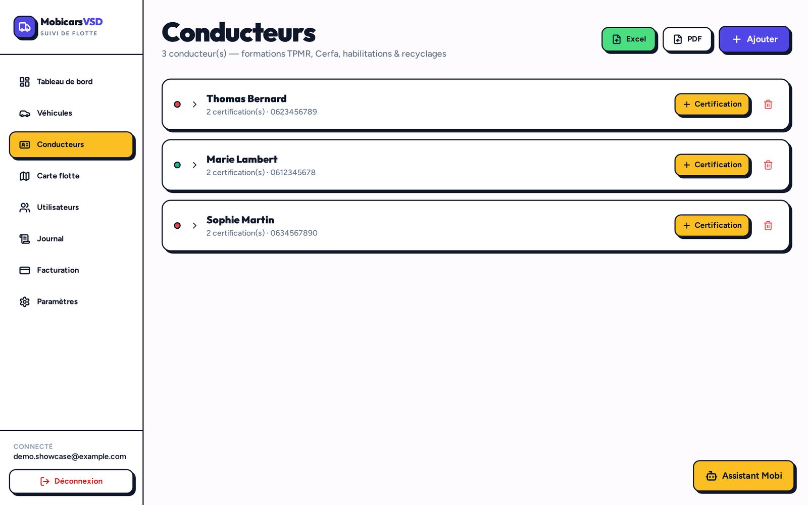 Conducteurs & certifications